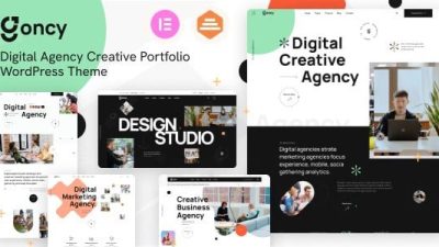 Goncy v1.0.2 Digital Agency & Creative Portfolio WordPress Elementor Theme