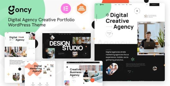 Goncy v1.0.2 Digital Agency & Creative Portfolio WordPress Elementor Theme