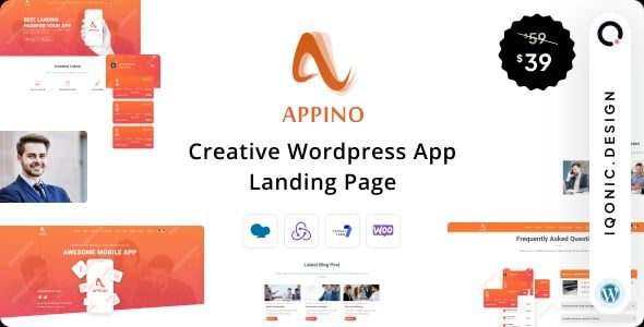 Appino v1.5.1 Creative WordPress App Landing Page