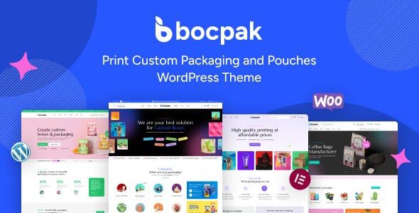 Bocpak v1.0.6 Print Custom Packaging and Pouches WordPress Theme