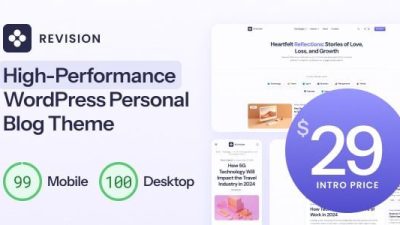 Revision v1.0.0 Optimized Personal Blog WordPress Theme [Activated]