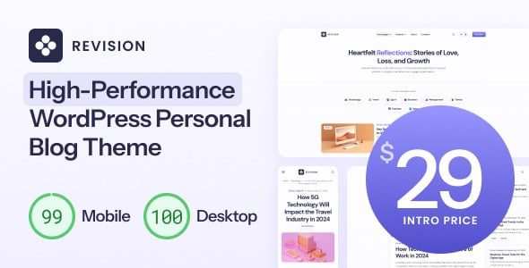 Revision v1.0.0 Optimized Personal Blog WordPress Theme [Activated]