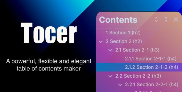 Tocer (Fixed Toc)插件下载