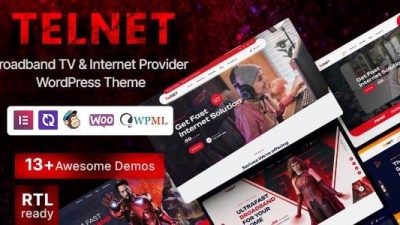 Telnet (v1.0.8) Broadband TV & Internet Provider WordPress Theme