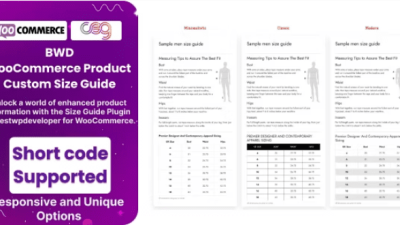BWD Product Custom Size Guide For WooCommerce v1.3