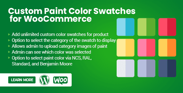 Custom Paint Color Swatches for WooCommerce主题下载