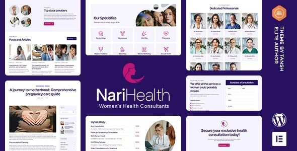 NariHealth (v1.0.4) Women’s Health Consultant WordPress Theme