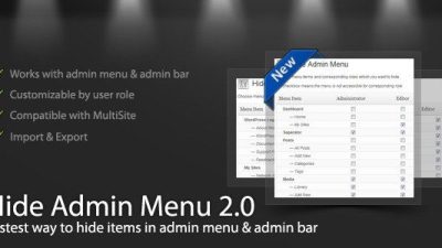 WordPress Hide Admin Menu Plugin插件下载