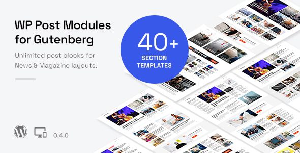 WP Post Modules for NewsPaper and Magazine Layouts (Gutenberg Block)插件下载