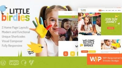 Little Birdies v1.3.16 Children Kindergarten WordPress Theme [Activated]