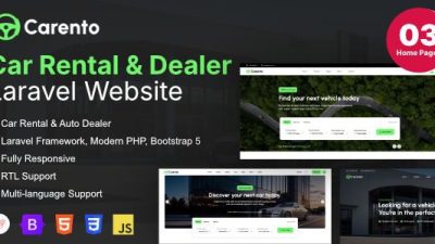 Carento v1.1.0 Car Rental Booking Laravel System