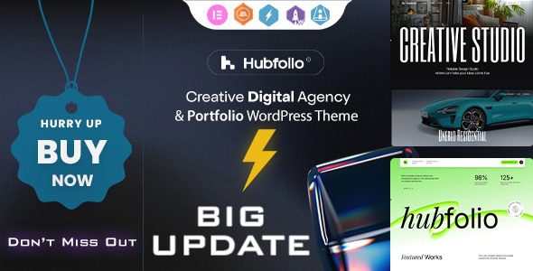 Hubfolio v1.0.9 Creative Portfolio and Digital Agency WordPress Elementor Theme