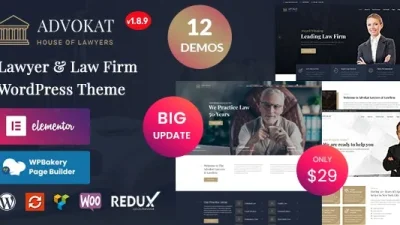 Advokat v1.9.7 Lawyer & Law Firm WordPress Theme [Activated]