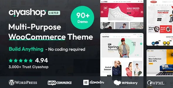 CiyaShop v4.18.0 (Activated*) Responsive Multi-Purpose WooCommerce WordPress Theme