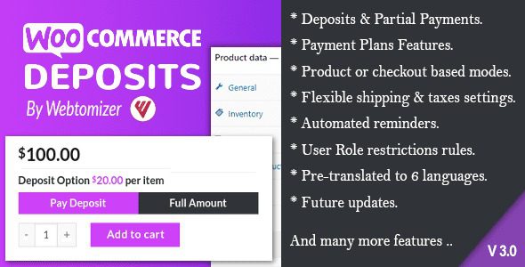 WooCommerce Deposits v4.5.5 Partial Payments Plugin