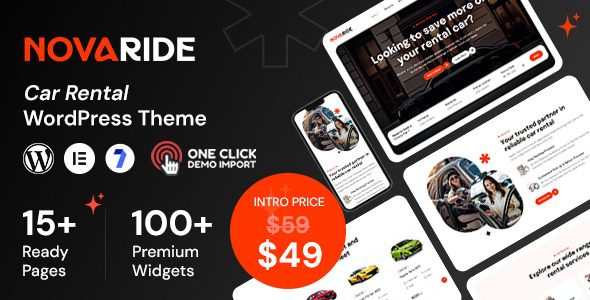 Novaride v1.0.3 Car Rental WordPress Theme