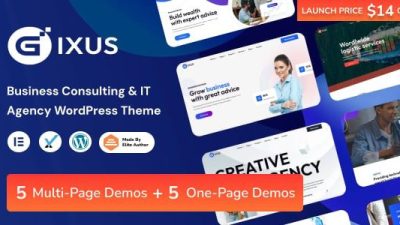 Gixus (v1.7) Business Consulting & IT Agency WordPress