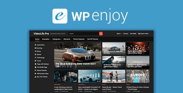 VideoLife Pro (v1.0.8) WPEnjoy Theme