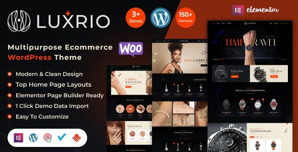 Luxrio (v1.0.0) eCommerce Jewellery WordPress Theme