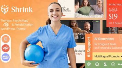 Shrink v1.0.0 Therapy, Psychology & Rehabilitation WordPress Theme