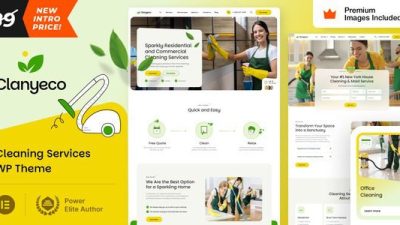 ClanyEco v1.0 Cleaning Services WordPress Theme