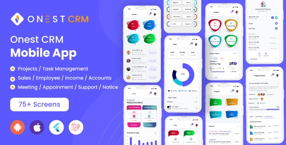 Onest CRM v1.1 Multiple Platform CRM Mobile Application