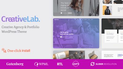 Creative Lab (v1.2.5) Studio Portfolio & Design Agency WordPress Theme