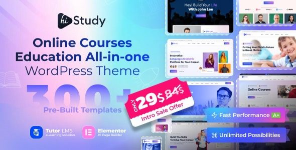 Activated* HiStudy (v3.0.2) Online Courses & Education WordPress Theme