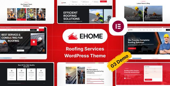 Ehome v1.0.0 Roofing Services WordPress Theme