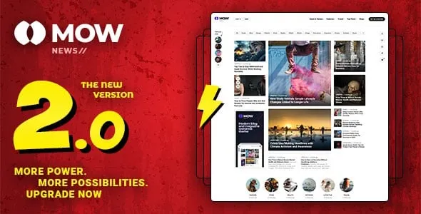 Mow v2.0.0 Blog & Magazine WordPress Theme