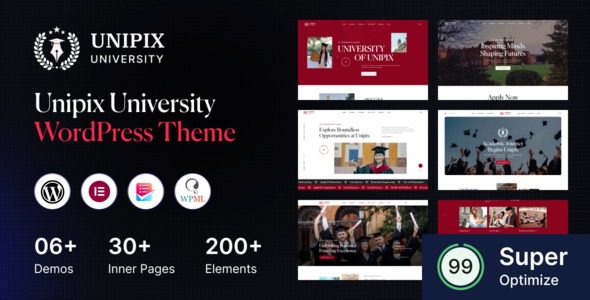 Unipix v1.0.9 - University Education WordPress Theme + RTL