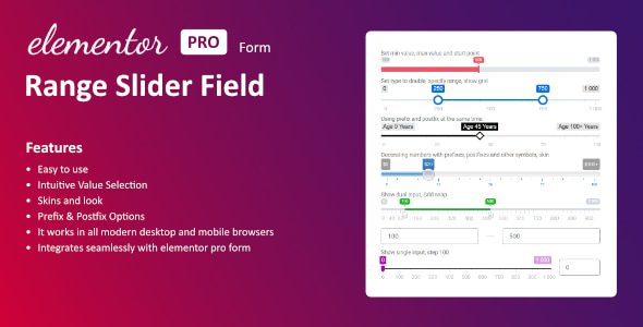 Range Slider Field for Elementor form插件下载