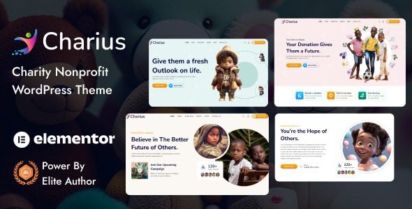 Charius v1.0 Nonprofit Charity WordPress Theme