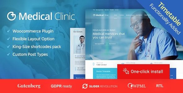Medical Clinic (v1.4.0) Health & Doctor Medical WordPress Theme