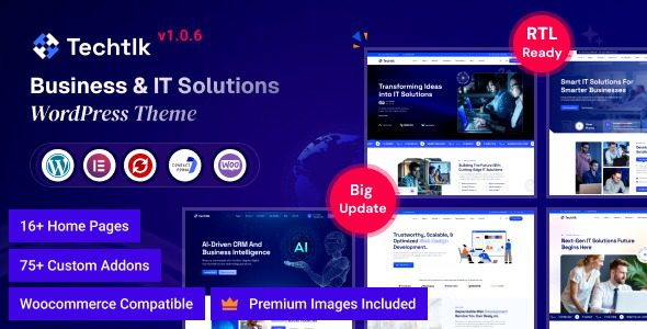 Techtlk (v1.0.9) Business & IT Solutions WordPress Theme