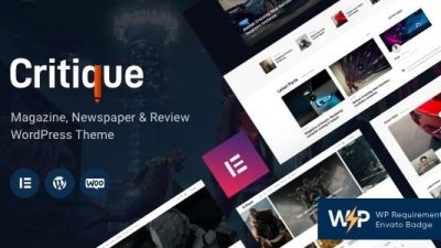 Critique (v1.14.0) Magazine, Newspaper & Review WordPress Theme