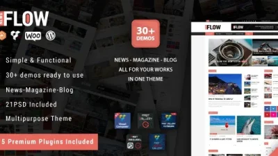 Flow News (v3.1) Magazine and Blog WordPress Theme