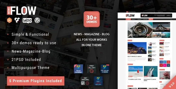 Flow News (v3.1) Magazine and Blog WordPress Theme