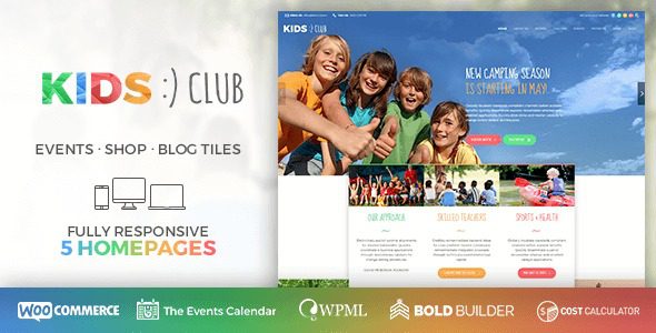 Kids Club v1.3.5 Kindergarten, School & Camp WordPress Theme