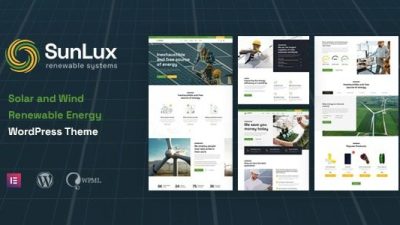 Sunlux (v1.0.1) Solar and Renewable Energy WordPress Theme
