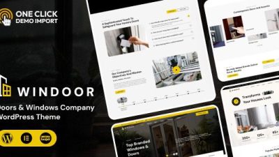 Windoor (v1.0.2) Doors & Windows Company WordPress Theme
