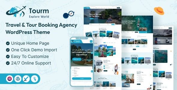 Tourm (v2.1.0) Travel & Tour Booking Agency WordPess Theme