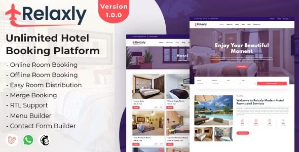 Relaxly Unlimited Hotel Booking Platform v1.2.1