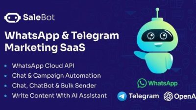 SaleBot v3.1.0 WhatsApp And Telegram Marketing SaaS - ChatBot & Bulk Sender [Activated]