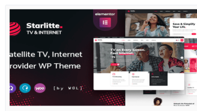Starlitte v1.0.9 TV & Internet Provider WordPress Theme