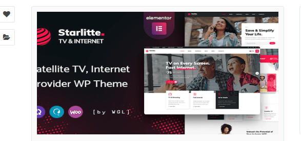 Starlitte v1.0.9 TV & Internet Provider WordPress Theme