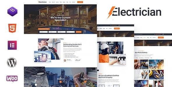 Electrician v5.5 Electricity Services WordPress Theme