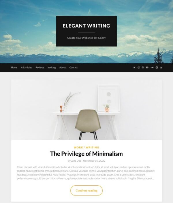 ElegantWriting主题下载