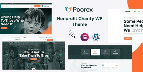 Poorex v1.0.4 Nonprofit Charity WordPress Theme