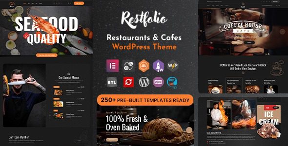Restfolio v1.0.2 Restaurants & Cafes WordPress Theme